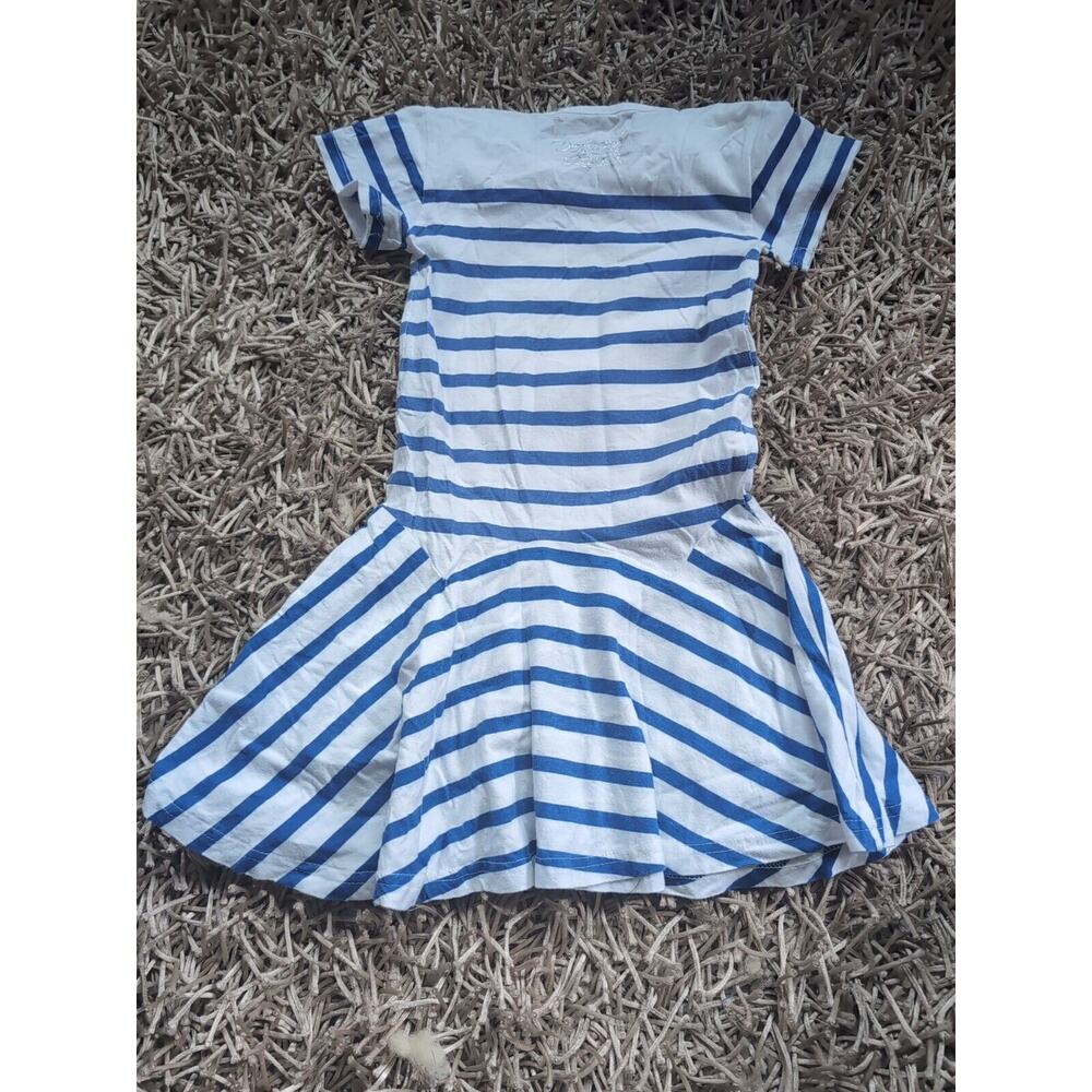DESIGUAL Girls' Sailor Stripe Summer Dress Sequin Anchor Size 5-6 - Picture 8 of 15